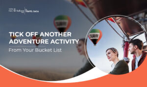 Hot air balloon ride Dubai | Dubai hot air balloon experience blog banner by dubai hot air balloon ride
