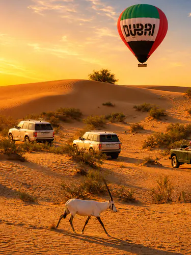Desert wildlife spotted during a Dubai hot air balloon ride