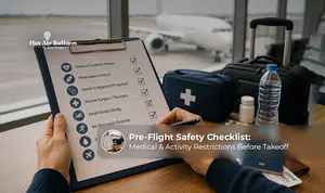 Pre-flight safety checklist for travelers.