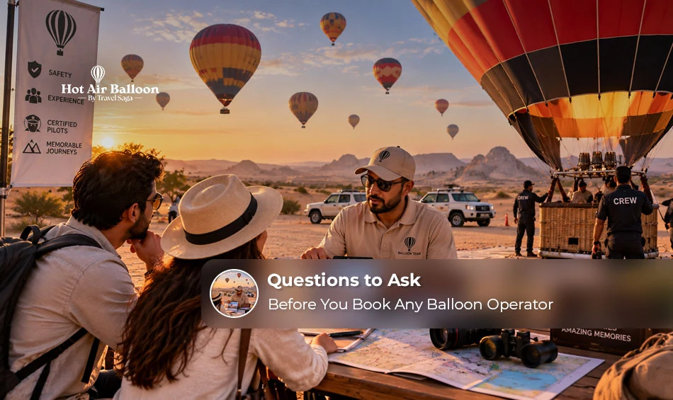 Questions to ask before you book any balloon operator.